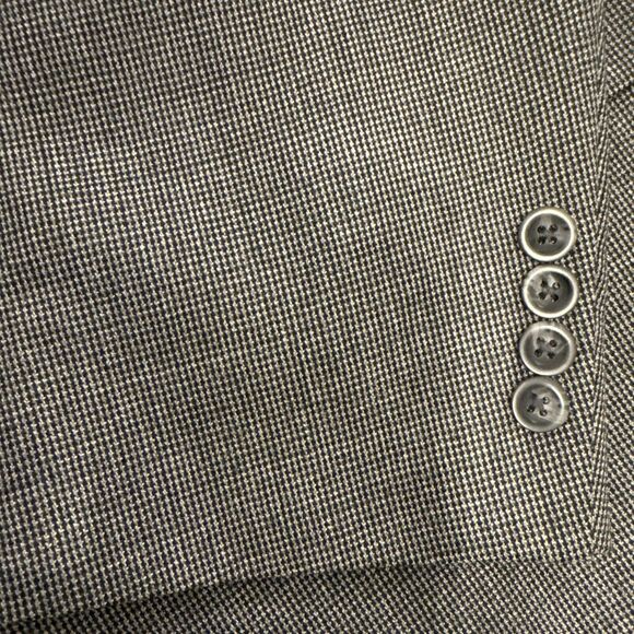 Oscar De La Renta 46R Grey 100% Wool Tweed 2Btn Blazer Jacket Sport Coat EUC - Picture 3 of 10